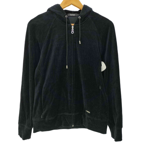 バーバリーブラックレーベル BURBERRY BLACK LABEL ベロア ジップパーカー メンズ JPN:2