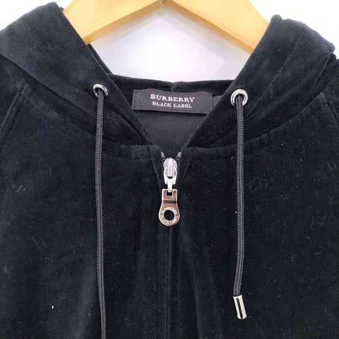 バーバリーブラックレーベル BURBERRY BLACK LABEL ベロア ジップパーカー メンズ JPN:2