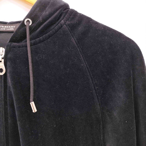 バーバリーブラックレーベル BURBERRY BLACK LABEL ベロア ジップパーカー メンズ JPN:2
