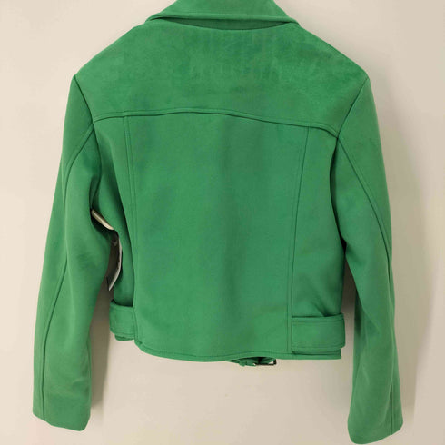 ザラ ZARA スウェード シングルライダースジャケット レディース import:L