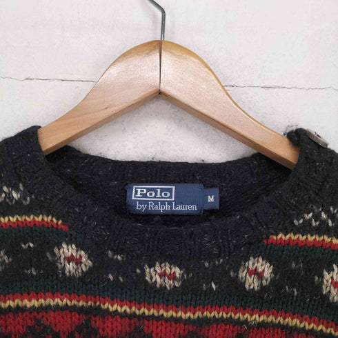 ポロバイラルフローレン Polo by RALPH LAUREN ノルディック柄 エルボーパッチニット メンズ JPN:M