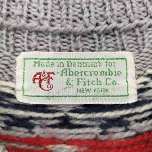 アバクロンビーアンドフィッチ Abercrombie & Fitch 70s MADE IN DENMARK ノルディック柄 ニット メンズ