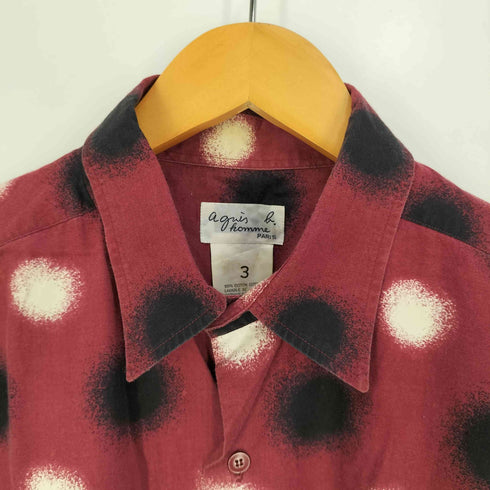 アニエスベーオム Agnes b.homme ドット柄 コットン レギュラーカラーシャツ メンズ JPN:3