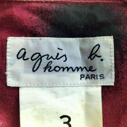 アニエスベーオム Agnes b.homme ドット柄 コットン レギュラーカラーシャツ メンズ JPN:3