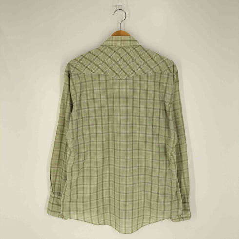 authentic western youngbloods 70-80s 襟芯 ポリコットン チェック ウエスタンシャツ メンズ import:L