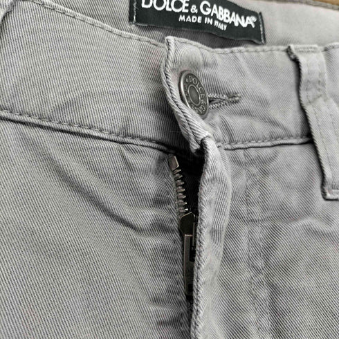 ドルチェアンドガッバーナ DOLCE&GABBANA バックポケットロゴプレートコットンパンツ レディース JPN:44