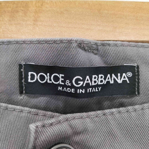 ドルチェアンドガッバーナ DOLCE&GABBANA バックポケットロゴプレートコットンパンツ レディース JPN:44