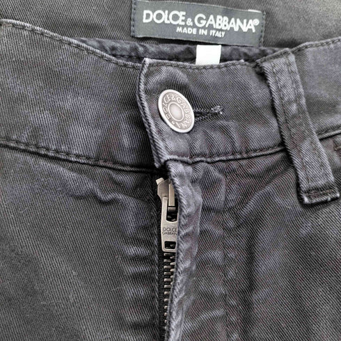ドルチェアンドガッバーナ DOLCE&GABBANA バックポケットロゴプレートコットンパンツ レディース JPN:44