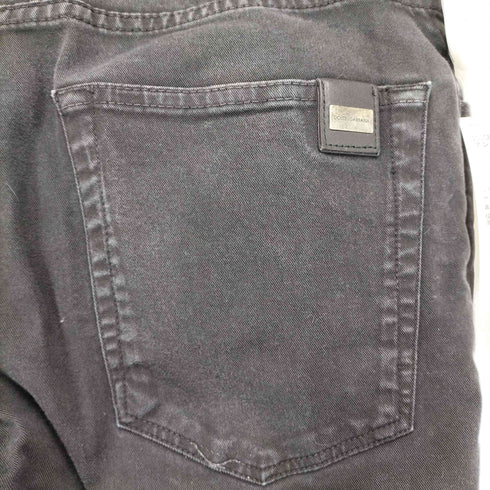ドルチェアンドガッバーナ DOLCE&GABBANA バックポケットロゴプレートコットンパンツ レディース JPN:44