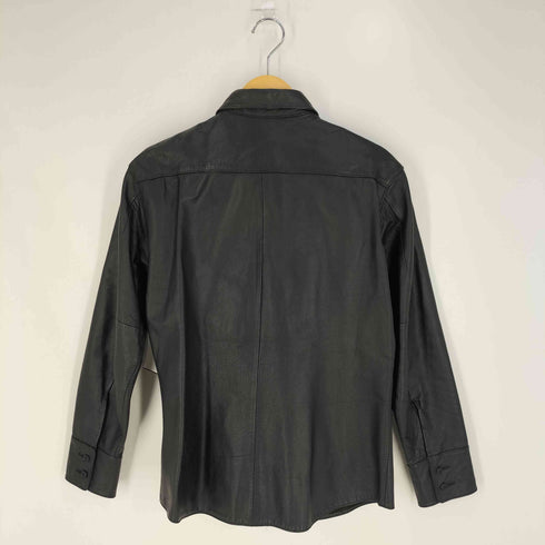 GGG POUR HOMME ジップアップ シェイプ 比翼 カウレザーシャツ メンズ JPN:M