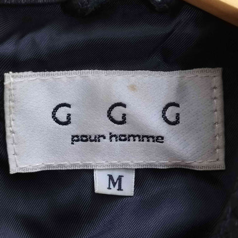 GGG POUR HOMME ジップアップ シェイプ 比翼 カウレザーシャツ メンズ JPN:M