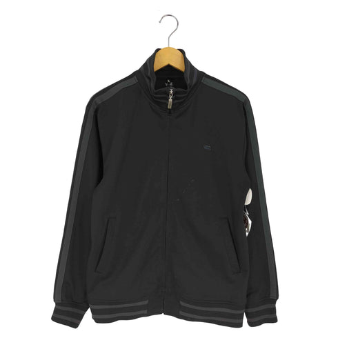 バンズ VANS ロゴプリント サイドライン リブボーダー ハイネック ジャージ トラックジャケット メンズ import:M