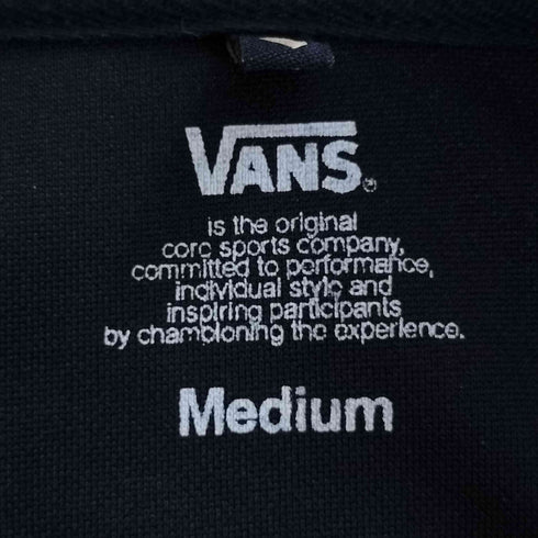 バンズ VANS ロゴプリント サイドライン リブボーダー ハイネック ジャージ トラックジャケット メンズ import:M