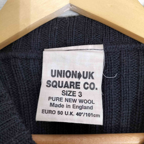 UNION UK SQUARE CO. イングランド製 ウール Vネック コマンドニット メンズ 3