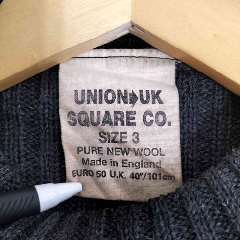 UNION UK SQUARE CO. イングランド製 ウール コマンドニット メンズ 3