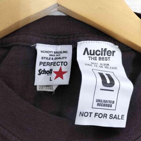 パーフェクトバイショット Perfecto by Schott USA製 両面プリント 裾サイドコード クルーネックTシャツ メンズ import:L