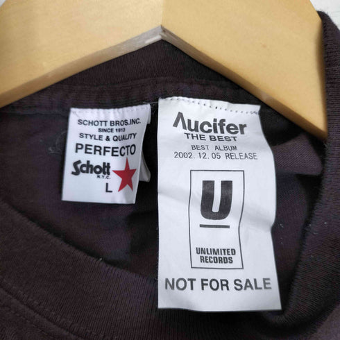 パーフェクトバイショット Perfecto by Schott USA製 両面プリント 裾サイドコード クルーネックTシャツ メンズ import:L