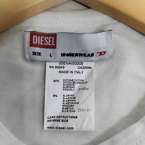 ディーゼル DIESEL イタリア製 サイドライン クルーネック Tシャツ メンズ import:L
