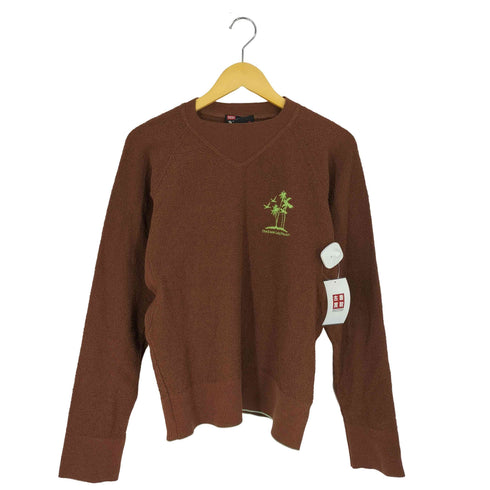 ディーゼル DIESEL イタリア製 フロント刺繍 アクリルブレンド コットンナイロン パイル地 ニット メンズ import:L
