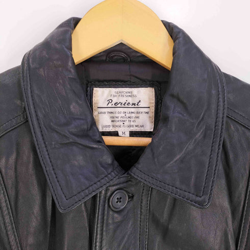 P.orient 裏キルティング シープレザー ジャケット ハーフコート メンズ import:M