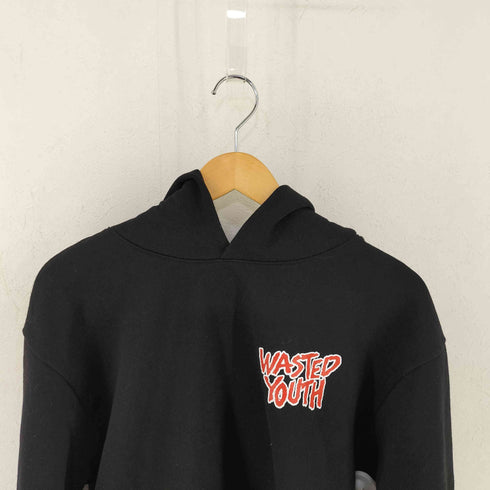 ウェイステッドユース WASTED YOUTH ロゴプリント プルオーバーパーカー メンズ JPN:M