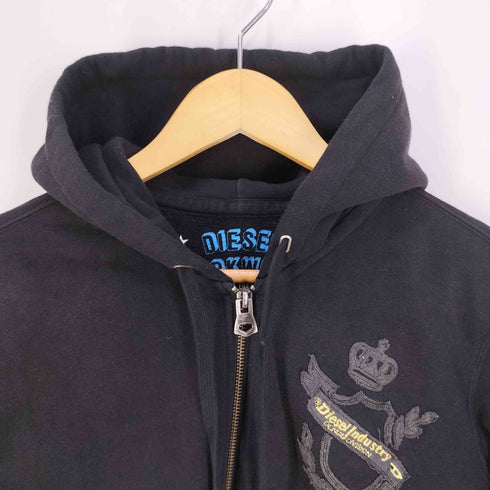 ディーゼル DIESEL WORKWEAR ロゴ刺繍 ジップアップパーカー メンズ import:S