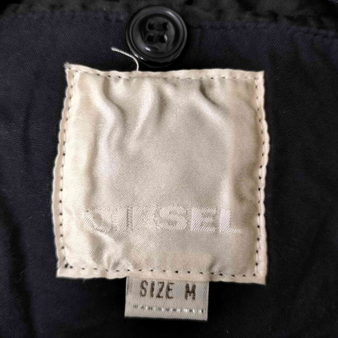 ディーゼル DIESEL ロゴ刺繍 襟ボア サイドジップ マルチポケット ミリタリージャケット メンズ import:M