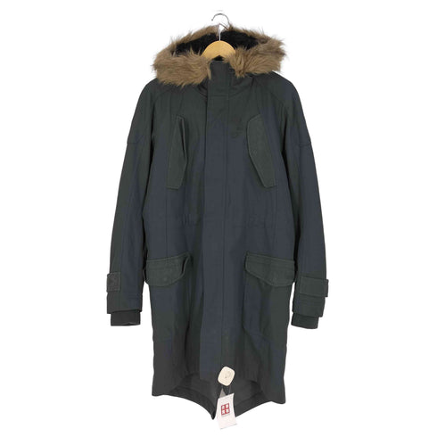 ディーゼル DIESEL ロゴプリント 襟ファー 裏地ボア モッズコート メンズ import:M