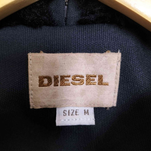ディーゼル DIESEL ロゴプリント 襟ファー 裏地ボア モッズコート メンズ import:M