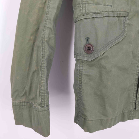 ディーゼル DIESEL ロゴパッチ M-65 コーティング ミリタリージャケット メンズ import:L