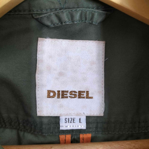 ディーゼル DIESEL ロゴパッチ M-65 コーティング ミリタリージャケット メンズ import:L
