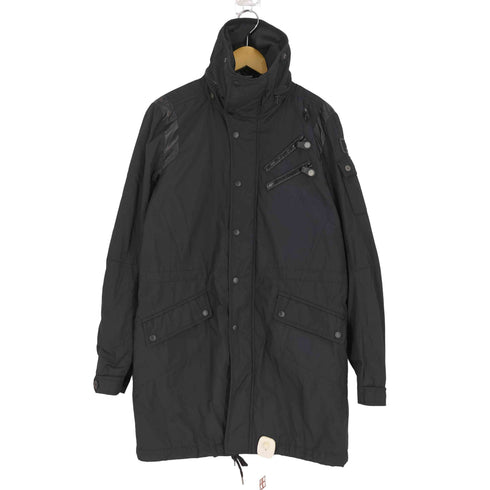 ディーゼル DIESEL 裏キルティング ロゴパッチ 素材切替 ハイネックコート メンズ import:L