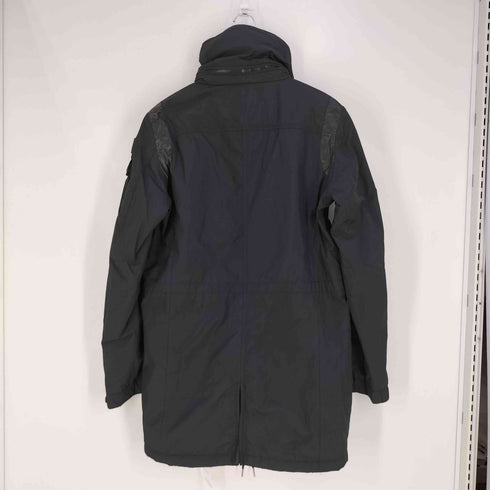 ディーゼル DIESEL 裏キルティング ロゴパッチ 素材切替 ハイネックコート メンズ import:L