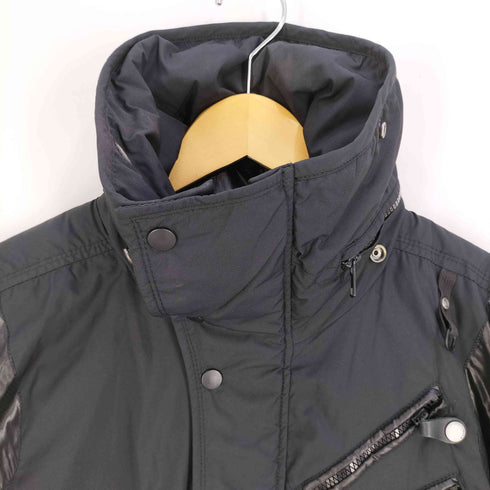 ディーゼル DIESEL 裏キルティング ロゴパッチ 素材切替 ハイネックコート メンズ import:L