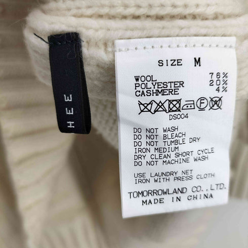 マカフィー MACPHEE ウールカシミヤハイネックプルオーバー レディース M