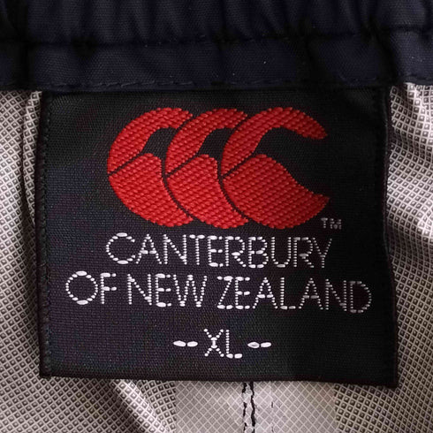 カンタベリーオブニュージーランド CANTERBURY OF NEW ZEALAND ロゴ刺繍 サイドジップ ナイロンパンツ メンズ import:XL