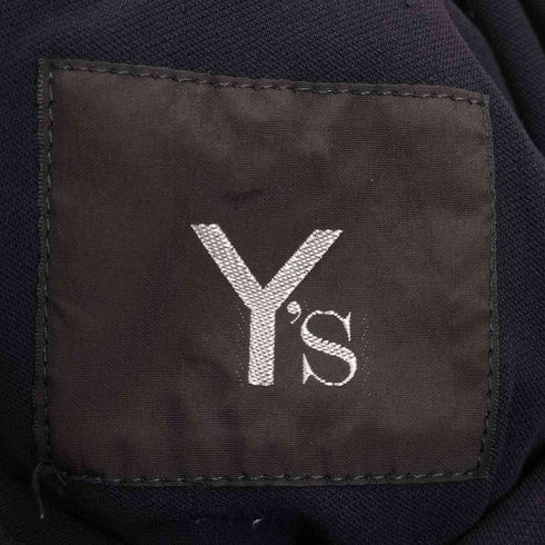 ワイズ Ys フリル シャドーチェック ステッチ 4B ウール テーラードジャケット レディース