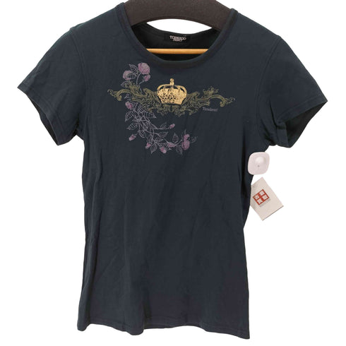 トルネードマート TORNADO MART プリントクルーネックTシャツ クラウン 薔薇 メンズ