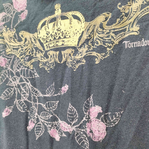 トルネードマート TORNADO MART プリントクルーネックTシャツ クラウン 薔薇 メンズ