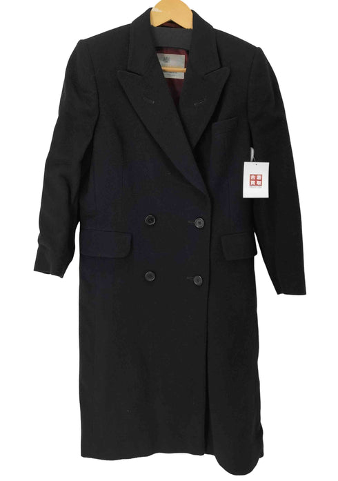アクアスキュータム AQUASCUTUM 80-90S MADE IN INGLAND カシミアダブルチェスターコート レディース