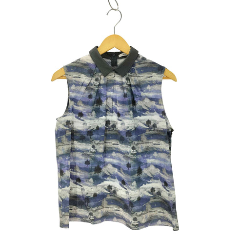 アクアスキュータム AQUASCUTUM 総柄ノースリーブシャツブラウス レディース