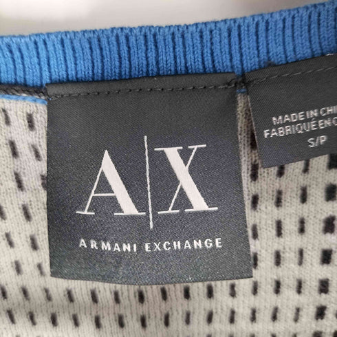 アルマーニエクスチェンジ ARMANI EXCHANGE 幾何学柄Vネックニットトップス メンズ JPN:S