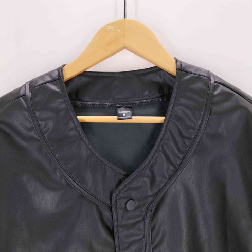 manfinity エコレザーベースボールシャツ メンズ JPN:M