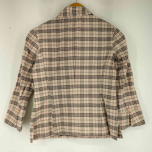 バーバリーブルーレーベル BURBERRY BLUE LABEL ロゴ刺繍 ノバチェック L/S シャツ レディース 36