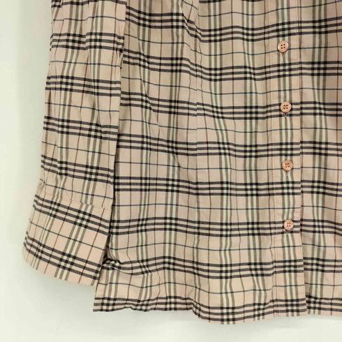 バーバリーブルーレーベル BURBERRY BLUE LABEL ロゴ刺繍 ノバチェック L/S シャツ レディース 36