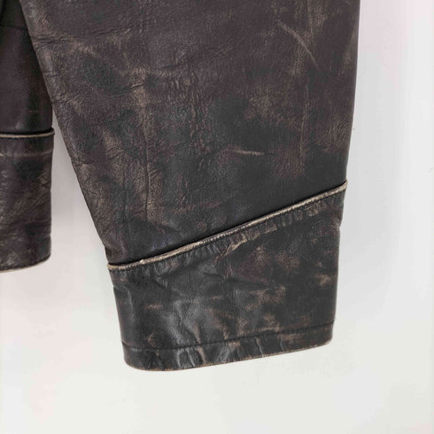 ギャップ Gap 00S OLD USED加工 カウレザースポーツジャケット メンズ import:XS