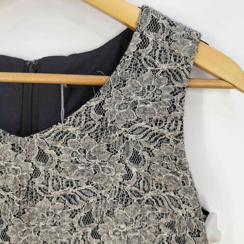 ダーマコレクション DAMA collection 花柄 バックスリット レース ウール ノースリーブ ワンピース レディース 7AR