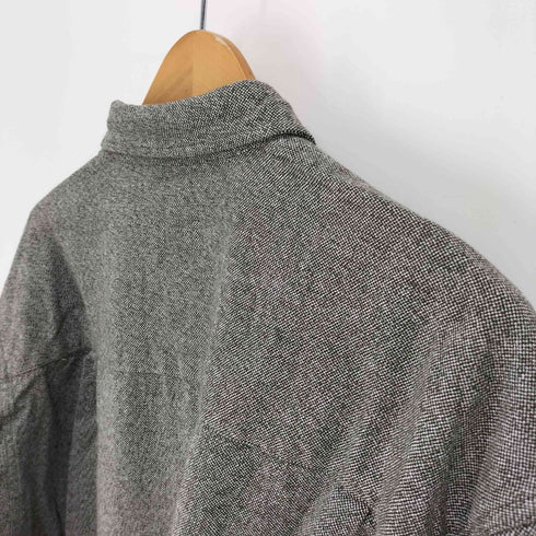 エディーバウアー Eddie Bauer 90-00S 白タグ 織り B.D L/S コットン シャツ メンズ import:L