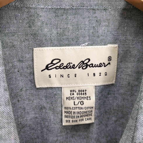エディーバウアー Eddie Bauer 90-00S 白タグ B.D S/S オックスフォード シャツ メンズ import:L