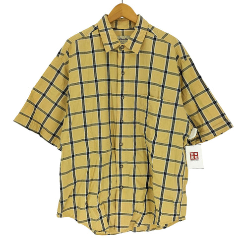 エディーバウアー Eddie Bauer 00S コットン ポリ S/S チェック シャツ メンズ import:L